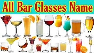 Types of Bar Glasses & Goblets with Name Capacity & Use  Bar Cocktails Mocktails Drinking Glass