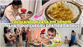 ALMOÇO CASEIRO DELICIOSO COLOCANDO A CASA EM ORDEM OLHA O QUE CHEGOU COISA MAIS LINDA VLOG DO DIA