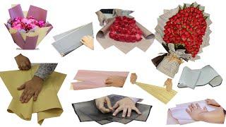 100+ Paper folding for flower wrapping How to fold paper for flowers Easy way paper folding