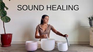 10 Minute Crystal Singing Bowl Meditation  Sound Healing For Relaxation & Stress Relief