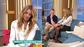 Cat Deeley @side split long black skirt