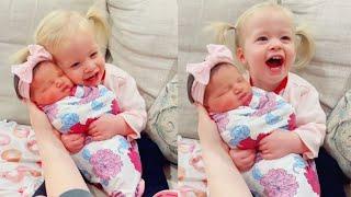 Super Adorable Moment When Big Brothers and Big Sisters Meet Newborn Baby For The First Time