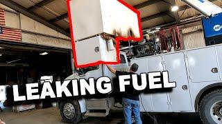 Welding On The Service Truck FUEL Tank