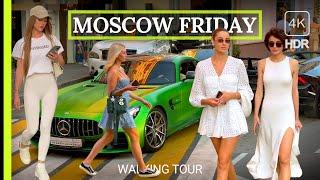  What Luxury of Russia? Beautiful Girls & Cars Moscow Virtual Walking City Tour 4K HDR 