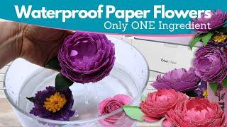 How to Waterproof Paper Flowers {Just One Material