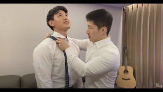 SUB Putting a suit on my boyfriend  Korean gay couple.