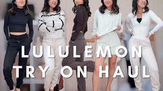 FALL LULULEMON TRY ON HAUL & REVIEW joggers crew necks jackets bags & more