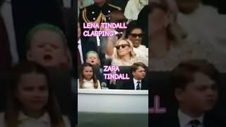 LENA TINDALL CLAPPING. ZARA TINDALLS DAUGHTER PRINCESS ANNE ROYALS GRANDDAUGHTER#britishroyalfamily