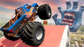 Monster Truck Crashes - Beamng drive  Griffs Garage