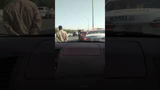 A lady driver accident in Saudi riyadh
