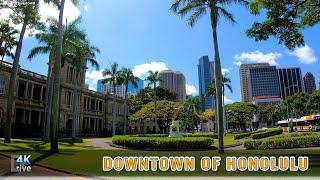 Honolulu Downtown  Chinatown  Hawaii 4K Driving