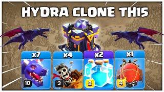 Th15 Hydra Clone  Th15 to Th16 Hydra Clone Attack Strategy  Best TH15 Attack in Clash of Clans