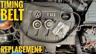 TIMING BELT REPLACEMENT TDI  HOW TO  VW  AUDI  SKODA