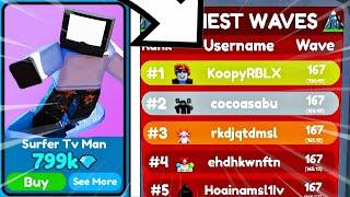  WTF?  NEW UNITS *BEAT* ENDLESS WAVE 167  TOP 1 ENDLESS - Toilet Tower Defense Roblox