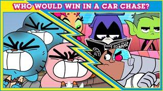 Who Would Win in a Car Chase?  Gumball vs Teen Titans Go Cartoon Network UK