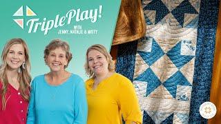 Triple Play 3 NEW Half-Square Triangle Table Runners - Free Quilting Tutorial Video