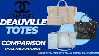CHANEL DEAUVILLE SMALL MEDIUM AND LARGE COMPARISON