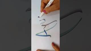 Blending Colours Calligraphy  #shorts #nameart #trending