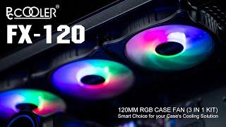 PCCOOLER 120mm RGB Case Fan 3 Pack Magic Moon Series PC-FX120 PC Fans installation