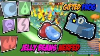 New Gifted Frogs Jelly Bean Nerfs Nectars In Roblox Bee  Swarm Simulator Test Realm