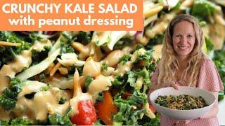 Crunchy Kale Salad with Peanut Dressing