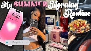 my 7AM summer morning routine ᥫ᭡ … hygiene acai bowl productive habits cooking + vlog