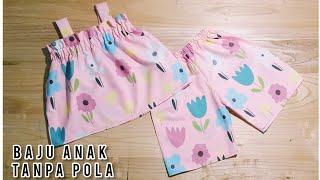 Cute Baby Top With pant Cutting  baju anak  HAND MADE BAJU ANAK TANPA POLA  DIY BABY DRESS