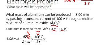 Electrochemistry Electrolysis Calculations