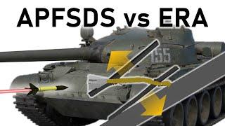 APFSDS vs ERA  M1IP ABRAMS vs T-62 + Explosive Reactive Armour  M833 Armour Penetration Simulation