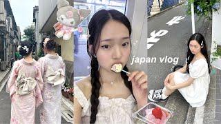 JAPAN VLOG exploring tokyo kimonos teamLab shibuya sanrio & anime what i eat & akihabara