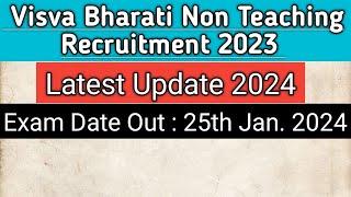 Visva Bharati Non Teaching Exam Date Out 2024  NTA Visva Bharati Exam Date Out