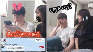 Prank on my Korean Boyfriend  international couple  LDR Indonesia korea couple