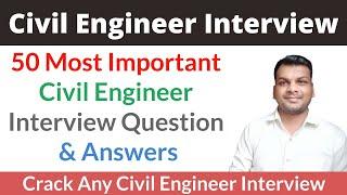 Civil Engineering Interview  Civil Engineer Interview Question  Fresher Civil Engineer Interview