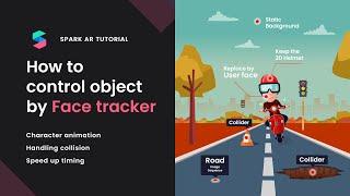 Spark AR tutorial Updated How to control object by FaceTracker part1