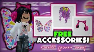 How to get New FREE Roblox ACCESSORIES Pink Cat Ear Headphones Butterfly Wings and Fairy Hair