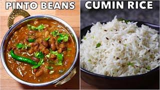 How To Make PINTO BEAN CURRY & CUMIN RICE   Rajma Masala  Jeera Rice