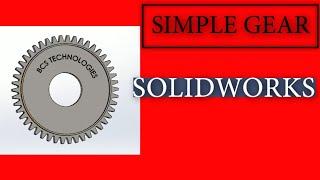 GEAR IN SOLIDWORKS  SOLIDWORKS  GEAR  solid  cad \ cam