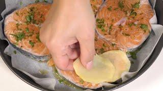 SALMONE IN CROSTA DI PATATE   Ricetta Facile e Veloce