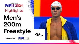 WHAT A RACE ‍️  Mens Swimming 200m Freestyle Highlights  #Paris2024 #Olympics