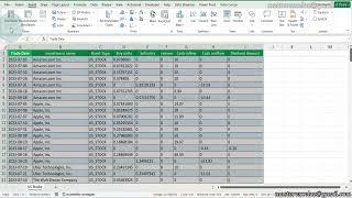 How to make P&L capital gain report quickly for stocks investment in excel