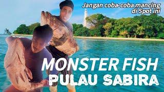 MONSTER FISH PULAU SABIRA‼️jangan coba coba mancing di spot ini #fishing #monsterfish #fyp #sabira