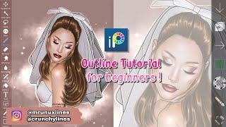 OUTLINE TUTORIAL FOR BEGINNERS  FT @ArianaGrande  