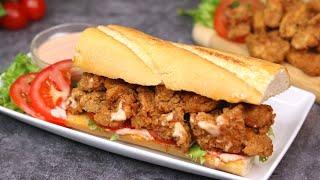 ভিন্ন ধরনের একটি সেন্ডুইচ রেসিপি দেখতে যেমন সুন্দর খেতেও তেমন মজাদার Po Boys Sandwich ॥ Sandwich