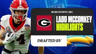 Ladd McConkey Georgia Highlights  No. 34 Overall to Chargers  CBS Sports