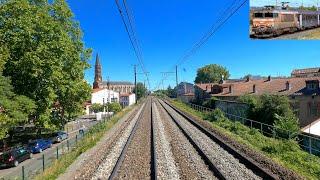  4K   Bordeaux - Toulouse - Montpellier - Marseille en BB7200 cab ride France 07.2022