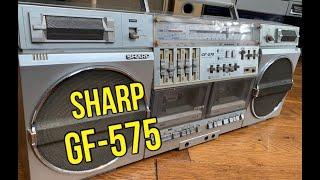 Sharp GF-575 Twin Cassette Radio Appraisal Before Repair. Boombox Restoration.