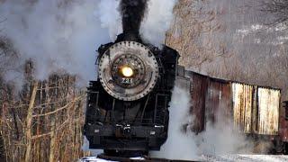 Steam Freight Train Western Maryland 734