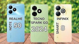 Realme Note 50 vs Tecno Spark Go 2024 vs Infinix Smart 8