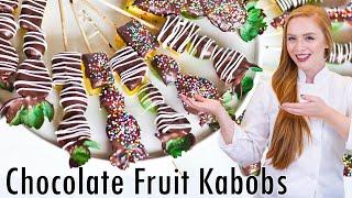 How to Make Chocolate Covered Fruit Kabobs - Perfect for Valentines Day