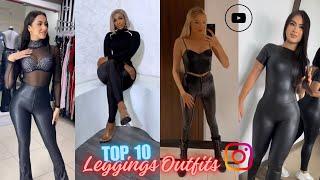 Top 10 Leather Leggings Outfits Of The Week  How To Style Leggings Fashion Right  Q&A GRWM Blog